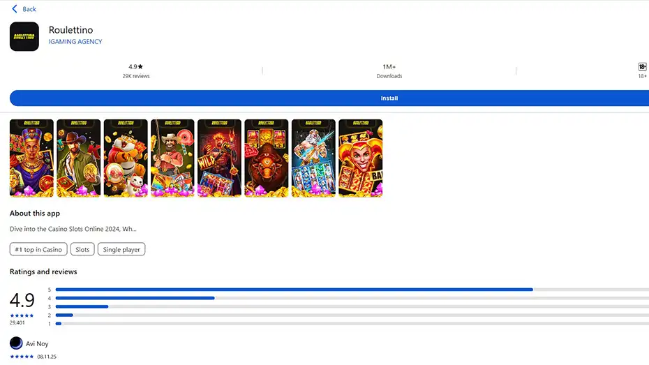 Roulettino Casino App Install
