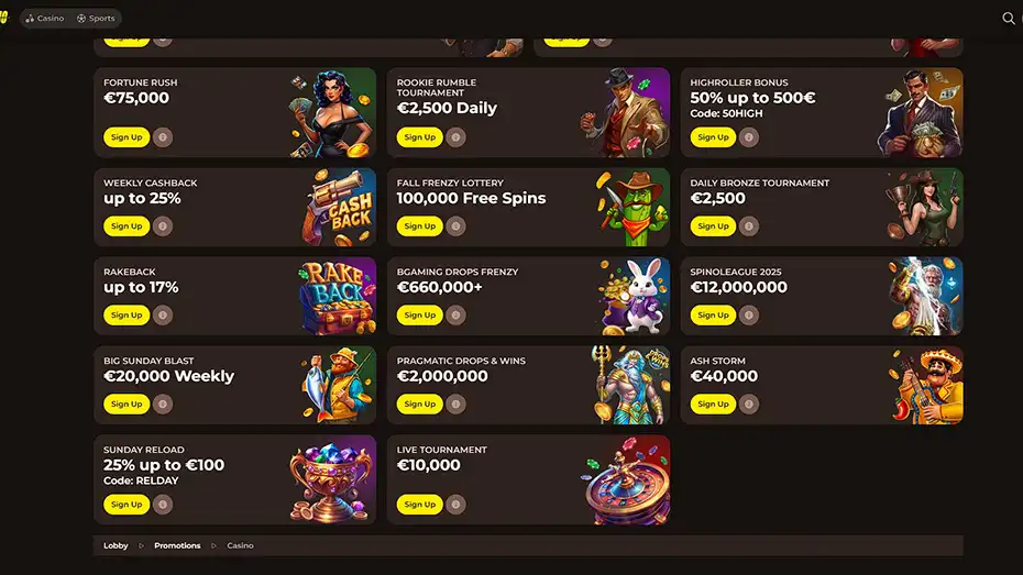 Roulettino Casino Bonus Promotions
