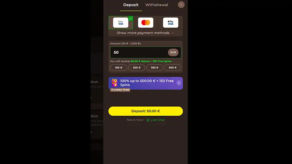 Roulettino Casino Deposit Google Pay