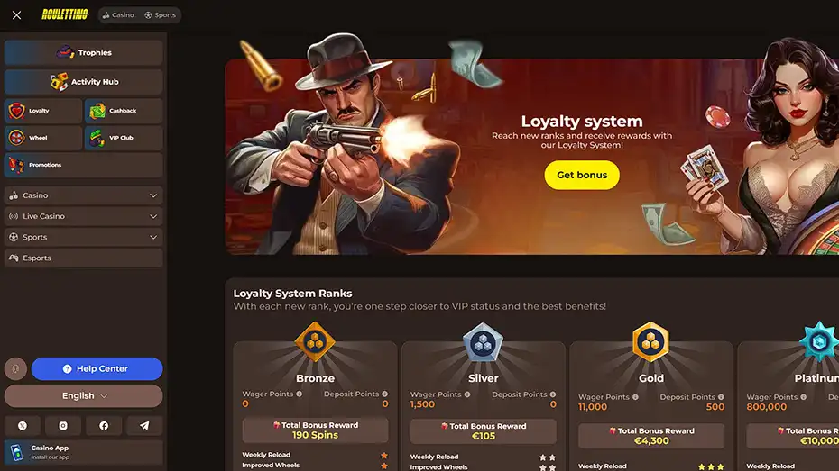Roulettino Casino Login Entry