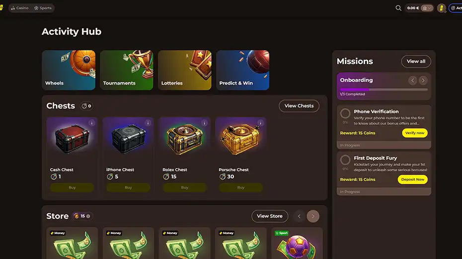 Roulettino Casino Registration Activity Hub