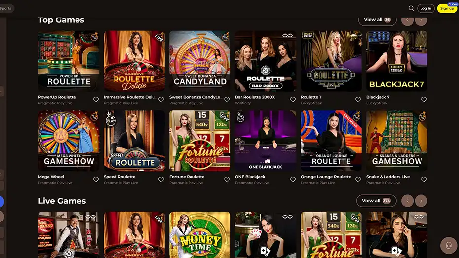 Roulettino Casino Review Top Games