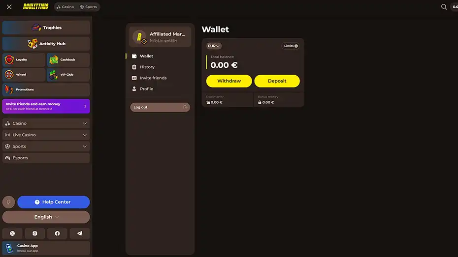 Roulettino Casino Withdrawal